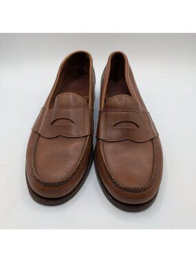 Polo Ralph Lauren  Cognac Brown Leather Penny Loafers Men's Size 11D  Slip On Cl